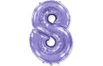 Balón foliový číslice FIALOVÁ - LILA 102 cm - 8