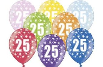 Silné Balónky 30 cm metalické mix - Birthday No.25