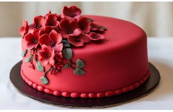 Potahovací hmota K2 na dorty 0,5kg červená - K2