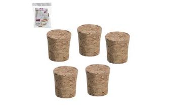 Zátka korek - 5 ks, 3,1x2,6x3 cm