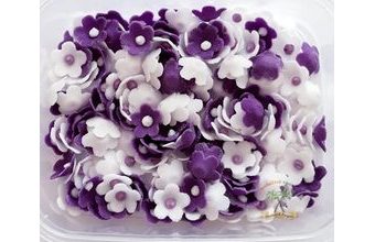 Modelované květinky fialové 20g