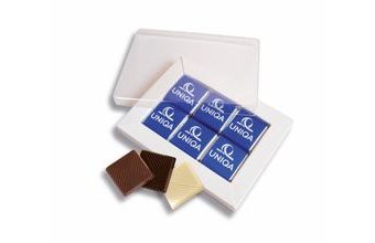 Reklamní čokoládová kniha 12x5g ( 6x5g), stuha s vaším motivem/logem - od 250 ks