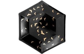 Papirové talíře - netopýři - Halloween - 20 cm - 6 ks