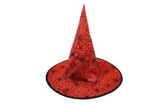 klobouk čarodějnický červený pro dospělé
