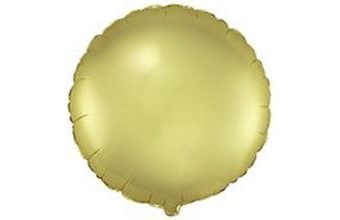 Balón foliový 45 cm Kulatý PASTELOVÝ ZLATÝ