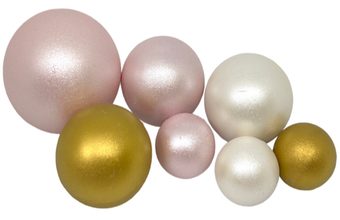 Čokoládové koule Ružovo-bílo-zlaté