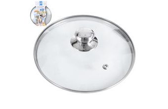 Poklice skleněná pr. 30 cm nerez úchyt