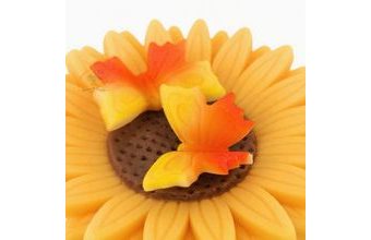 Modelovaný motýlek malý - Oranžovožlutý stříkaný