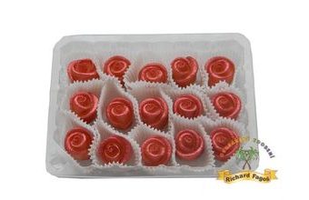 Dortové růže Mini - stříkaná rubínová