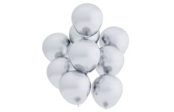 Balonek D5 chromový dekorační stříbrný