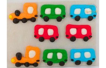 Cukrové dekorace vláček mašinka