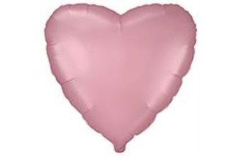 Balón foliový 45 cm Srdce PASTELOVÉ RŮŽOVÉ