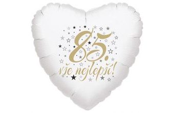 85. narozeniny balónek srdce