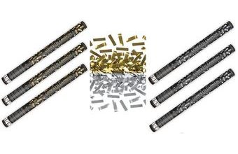 Konfety 60 cm ZLATÉ metalické 3ks, STŘÍBRNÉ metalické 3 ks
