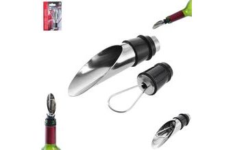 Zátka na víno+nálevka nerez