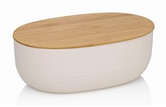 Chlebník NAMUR plast / dřevo béžová