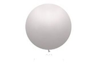 Balónek bílý metalický 070