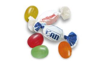 Reklamní twistové bonbóny - jednobarevné - s vaším motivem/logem 5 kg