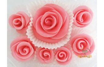 Dortová sada růží - růžové růžové