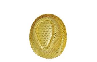 Klobouk zlatý s flitry - disco - 80.léta - Silvestr