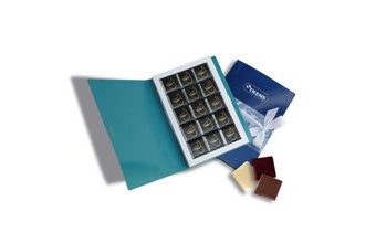 Reklamní čokoládová kniha 30x5g (15x5g), stuha s vaším motivem/logem - od 100 ks