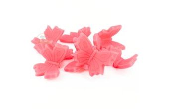 Modelovaný motýlek barevný pastelový - růžový 1ks