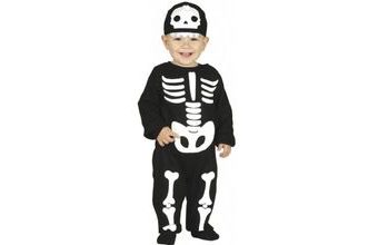 Dětský kostým kostlivec s čepicí - Halloween vel.18-24