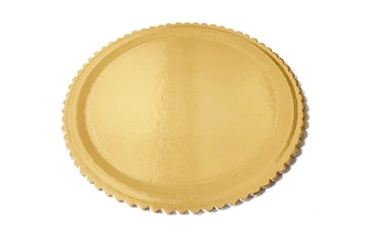 Dortová podložka zlatá s okrajem 22 cm - sada 10 ks