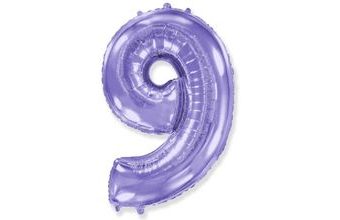 Balón foliový číslice FIALOVÁ - LILA 102 cm - 9