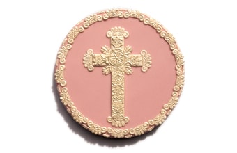 Patchwork vytlačovač Velký kříž s ornamenty - Large Cross Lace Set