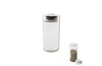 Kořenka sklo/chrom víčko 1 ks