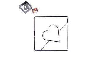 Vykrajovačka nerez/střed ČTVEREC srdíčko