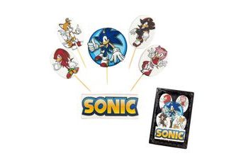 Sonic 2D – jedlá cukrová dekorace na zapíchnutí (dvourozměrný motiv)