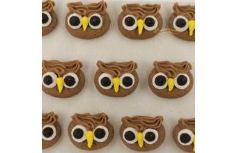 Cukrové dekorace sovičky