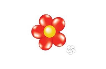 Spojovací klip na balónky květina - 6 ks