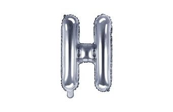 Balón foliový písmeno "H", 35 cm, stříbrný (NELZE PLNIT HELIEM)
