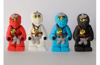 Cukrové dekorace Ninja Go – bojovníci, 4 ks