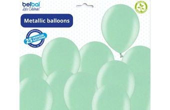 Balónky světlezelené metalické - 074 LIGHT GREEN - 50 ks Belbal