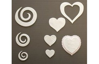 Patchwork vytlačovač Srdce a filigránky