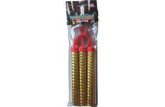 Party fontána na dort 12 cm + DRŽÁK NA LÁHEV - ZLATÁ - 3 ks 4/40/3