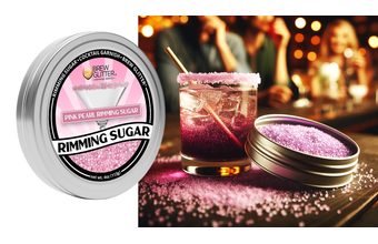 Růžový cukr na okraje koktejlů - Pink Pearl Cocktail Rimming Sugar - 113 g