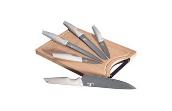 BERLINGERHAUS Sada nožů s nepřilnavým povrchem + prkénko 6 ks Aspen Collection BH-2838