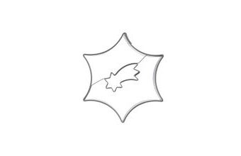 Vykrajovačka hvězda oblá s kometou