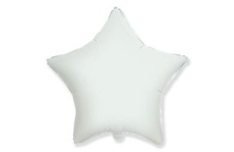 Balón foliový 45 cm Hvězda bílá