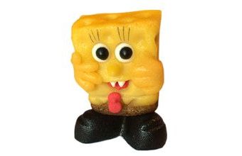 Žlutá houba - marcipánová figurka na dort