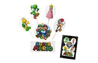 Cukrová dekorace na dort Super Mario – sada