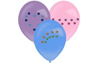 Balónky a diamantové nálepky 3 ks 27,5 cm