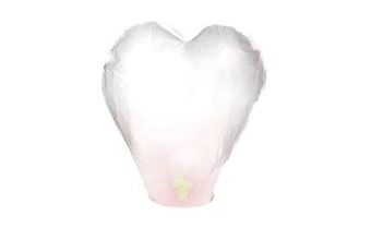 Lampion štěstí Srdce BÍLÝ 37x93x95 cm