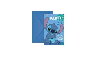 Pozvánky Stitch a Angel - narozeniny - 6 ks