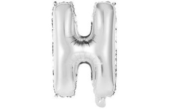 Písmeno H stříbrný balónek 40 cm